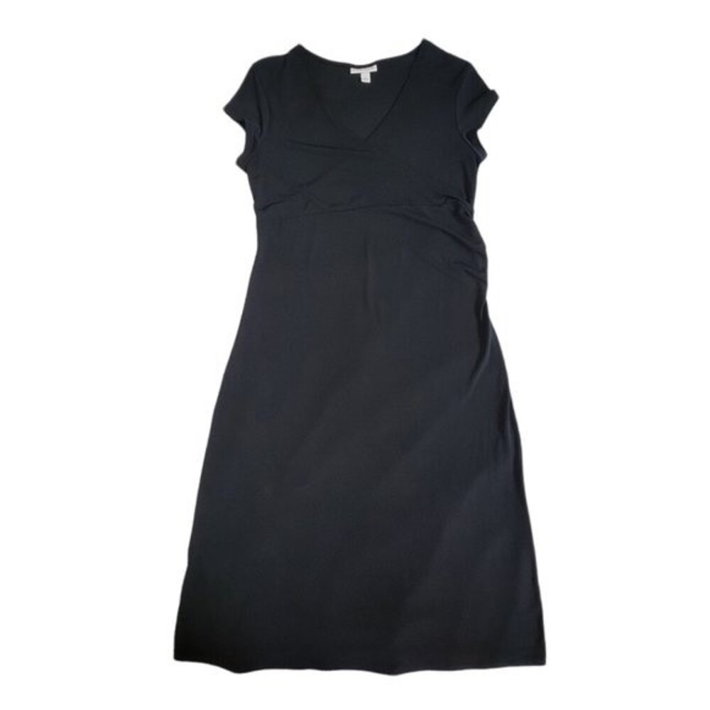 Liz Lange Maternity For Target Black V Neck Faux Wrap Dress Size S